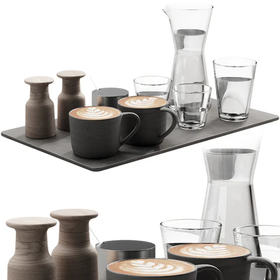 134 eat and drinks decor set 04 coffee and water 04 — Вид 6