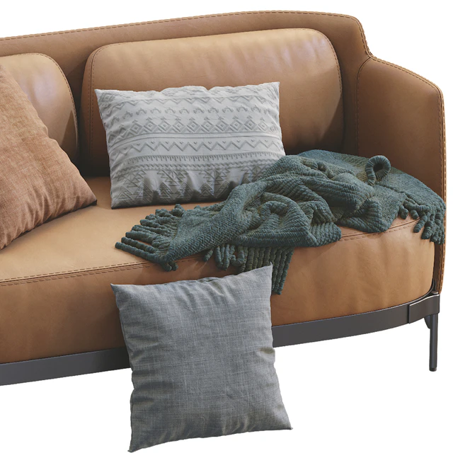 Minotti Tape Leather Sofa — Descargar