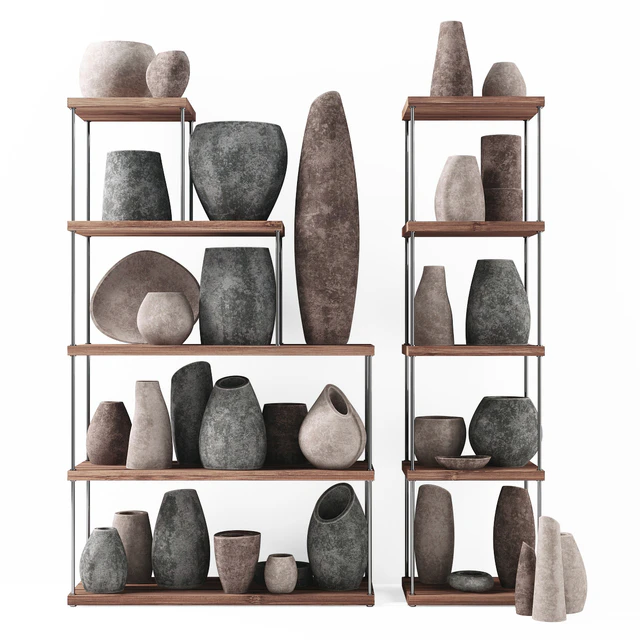 Стеллаж с каменной посудой / Rack stone dishes — Скачать