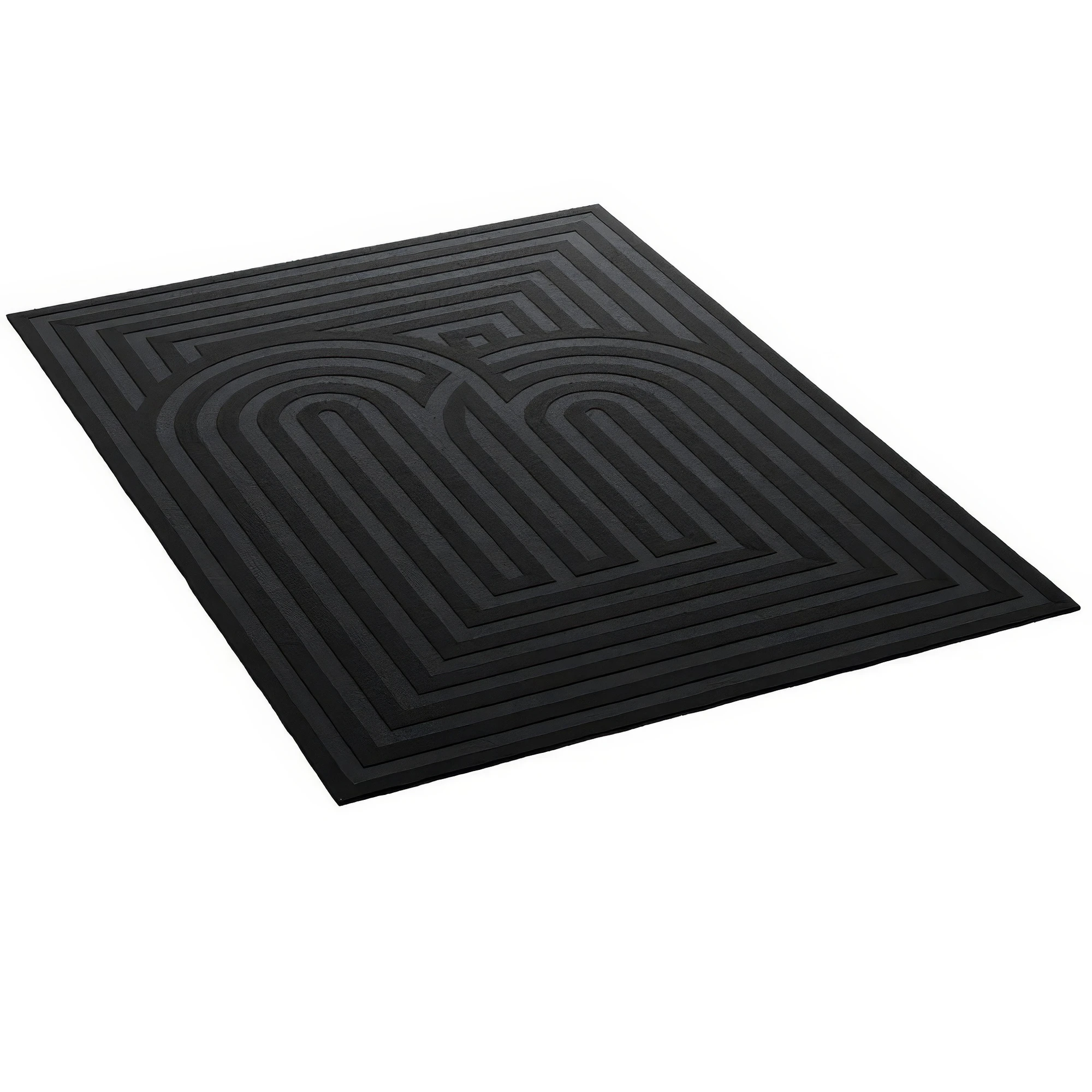 classic black rectangular rug by feyyn — Download