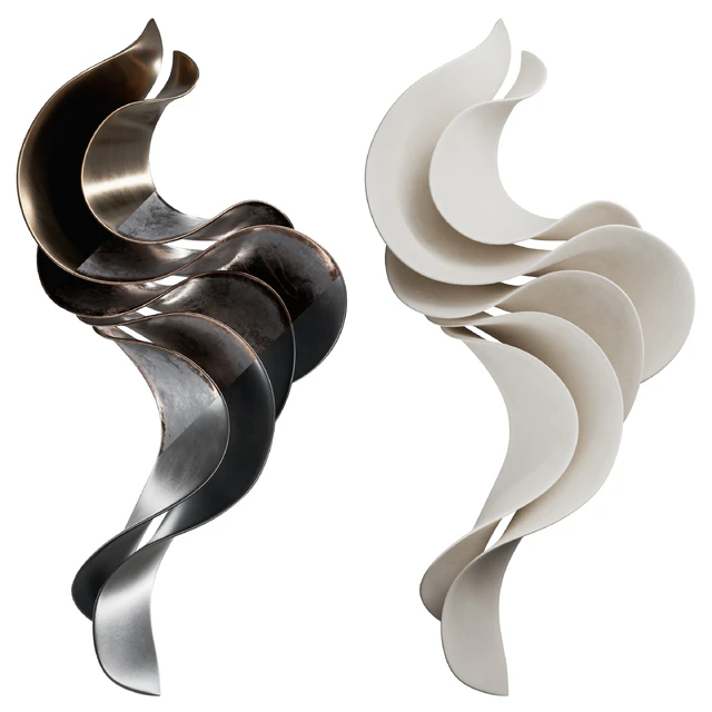 Wall sculpture Abstract Wave Vasso Fragkou 06 — Descargar