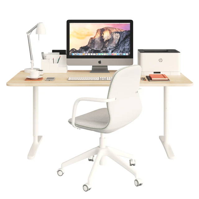 Ikea BEKANT desk and LÅNGFJÄLL Chair — Download