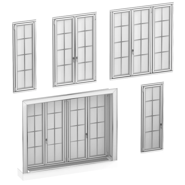 Collection of classic windows. 5 models — Descargar