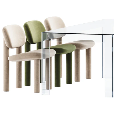 Chair Tottori Driade and Atlantis Table by Glas Italia — Ver 4