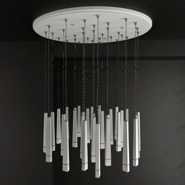 Suspended ash lamp with LED lamp — Descargar