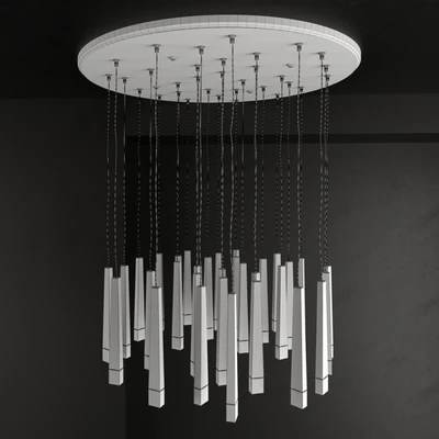 Suspended ash lamp with LED lamp — Ver 3