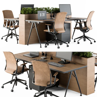 Office Furniture - employee Set 29 — Вид 6