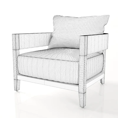 balmain teak lounge chair — Ver 2