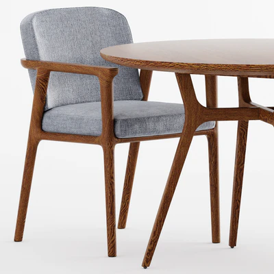 REN DINING TABLE C1100 and Zio Dining Chair — Ver 3