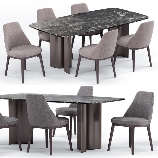 Lucylle dining chair and Gullwing table - Lema — Descargar