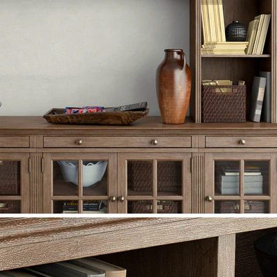 Pottery barn LIVINGSTON MEDIUM MEDIA SUITE WITH GLASS DOORS — Вид 2