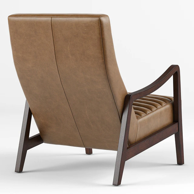 Elkan Modern Classic Camel Leather Brown Armchair — Descargar