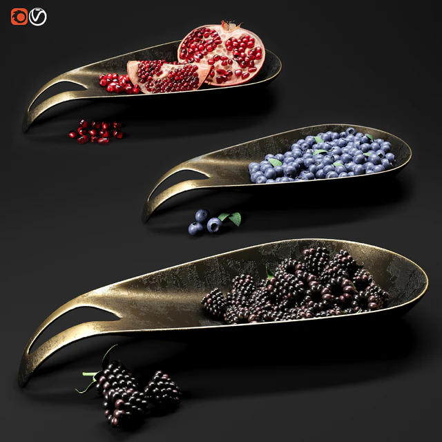 Dish with berries and fruits — Descargar