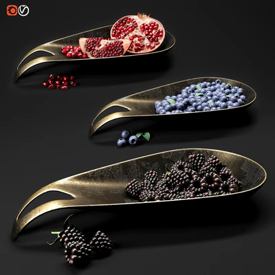 Dish with berries and fruits — Ver 5
