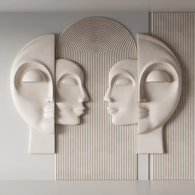 Wall 3D panel Faces v2 — Descargar