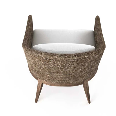 Restoration Hardware MARISOL SEAGRASS SLOPE ARM CHAIR — Ver 4