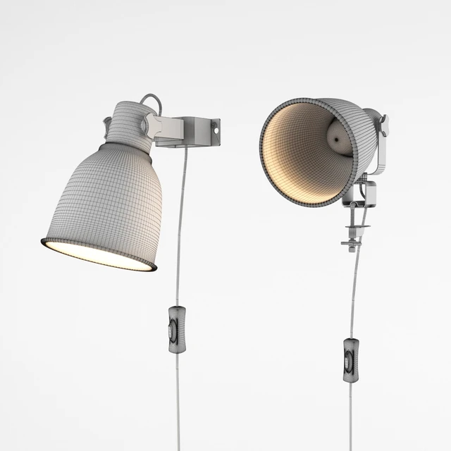 HEKTAR Wall mounted spotlight / lamp with clip — Descargar