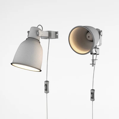 HEKTAR Wall mounted spotlight / lamp with clip — Ver 3