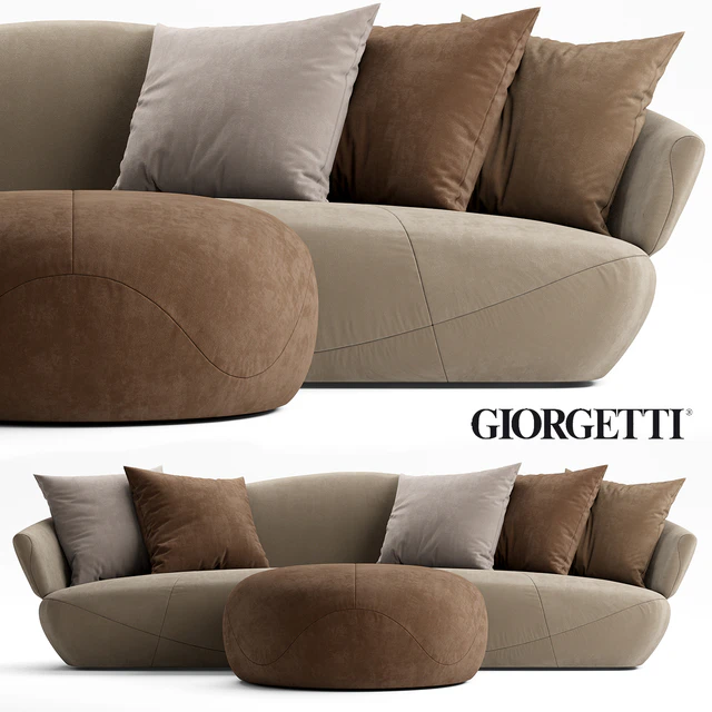 Диван и пуф Giorgetti SOLEMYIDAESOLEMYIDAE — Скачать