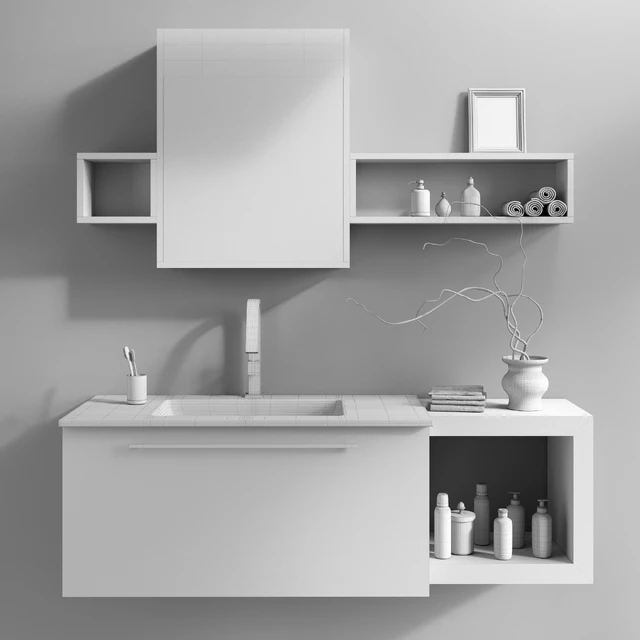 Bathroom furniture set E.LY COMPOSITION 40 — Download