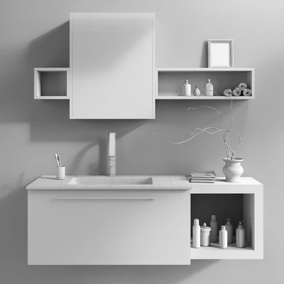 Bathroom furniture set E.LY COMPOSITION 40 — View 2