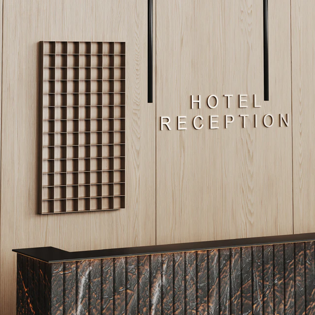 Stone natural hotel reception — Descargar