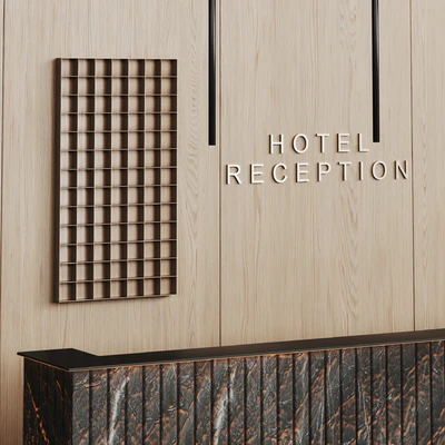 Stone natural hotel reception — Ver 4