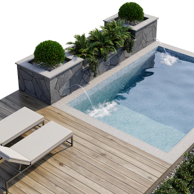 Backyard and Landscape with Pool 12 — Ver 3