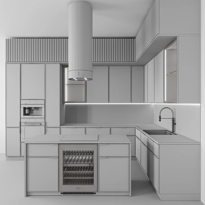 Kitchen №115  " Beige Rail " — Вид 5