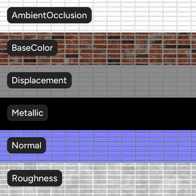 stack bond reclaimed brick wall texture — View 4