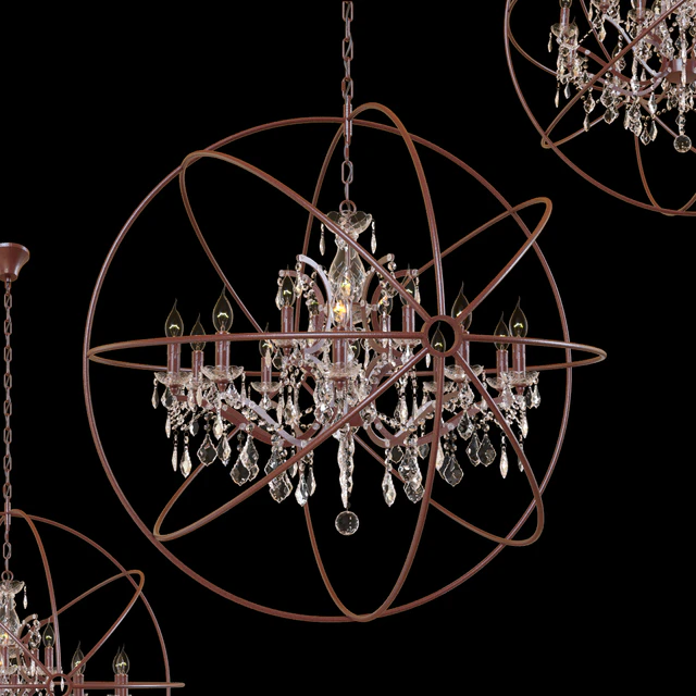 Restoration Hardware Foucault's Orb Crystal Chandelier Foucaults orb crystal LOFT1897/15 — Скачать