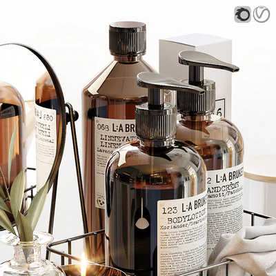 LA Bruket decor set for bathroom black — Вид 4
