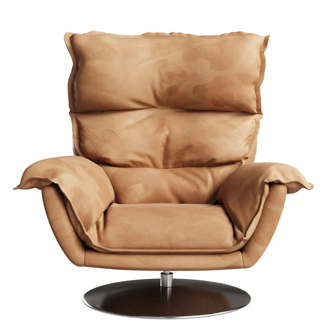 Dunn Leather Swivel Arm Chair — Скачать
