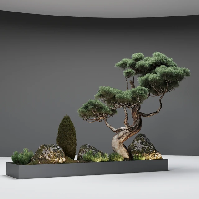 Декор с сосной Vray — Скачать