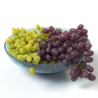 Bunches of grapes in a glass bowl — Ver 1