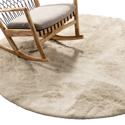 Benuta Dave Round Fur Rug (3 colors) — Ver 5