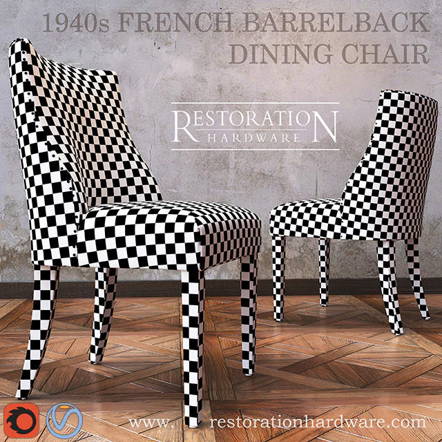 1940s French Barrelback dining chair — Скачать