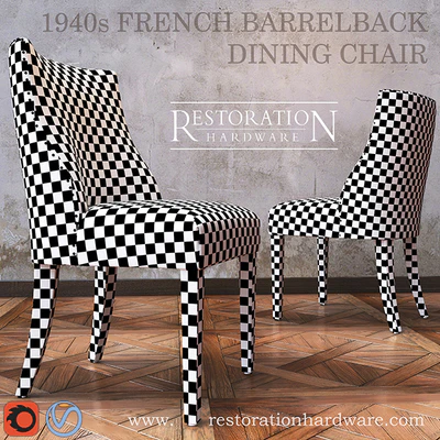 1940s French Barrelback dining chair — Вид 3