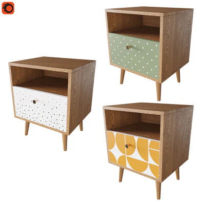 Bedside table Berber — Ver 3