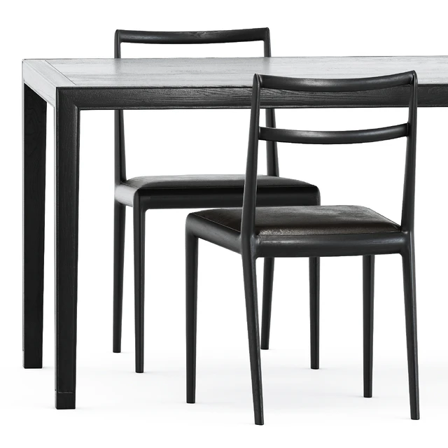 Straight back chair and Zhang table by Timeandstyle — Скачать