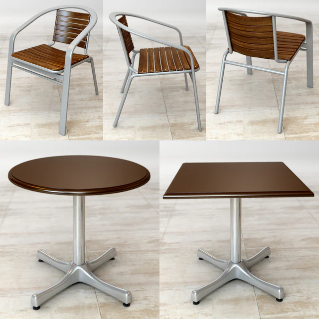 Table and chears for street cafe — Descargar