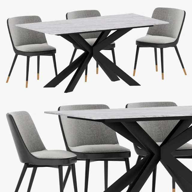 Marlene chair and Sintered x Asterisk Dining Table — Descargar