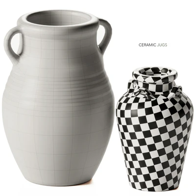Zara Home - Green Ceramic Vases with Handles — Вид 4
