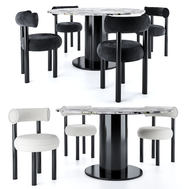 Tom Dixon FAT Dining chair & TUBE WIDE Dining table — Descargar