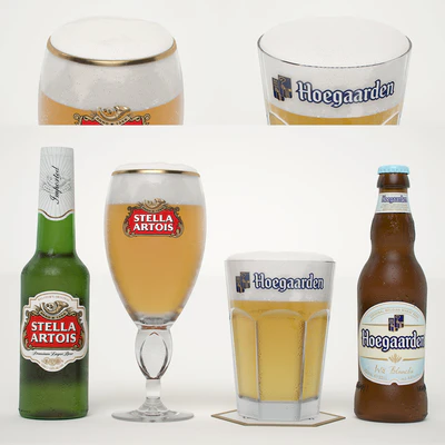 Hoegaarden and Stella Artois Beer — Вид 1
