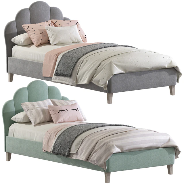 Детская кровать Shell Velvet Bedhead — Скачать
