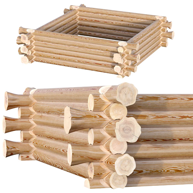 Log cabin (Canadian felling) — Descargar