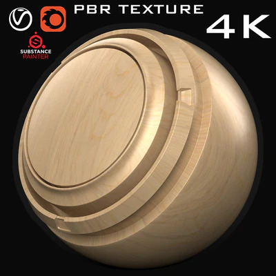 3 Wood PBR Texture & Substance Painter — View 4