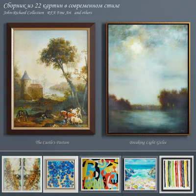 Collection of contemporary paintings (set-8) — Ver 1