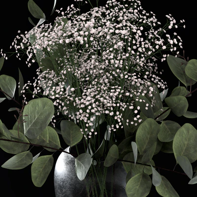 Bouquets of eucalyptus with flowers and grass — Ver 5